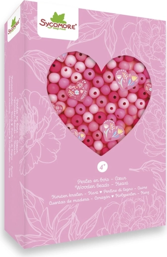Wooden beads XS heart