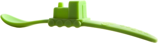 Oogaa train-shaped spoon, green