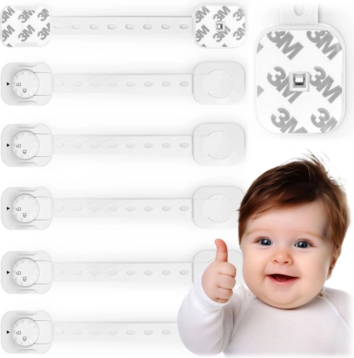RICOKIDS laste turvalukud kappidele, 6 tk, valged