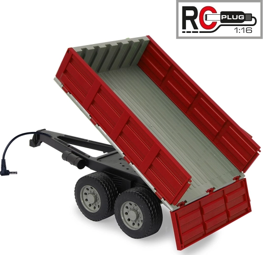 Red Dump Trailer for JAMARA RC Tractor 1:16