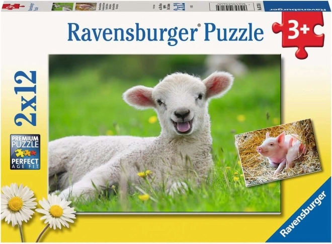 Ravensburger pusle taluloomad 2×12 tükki
