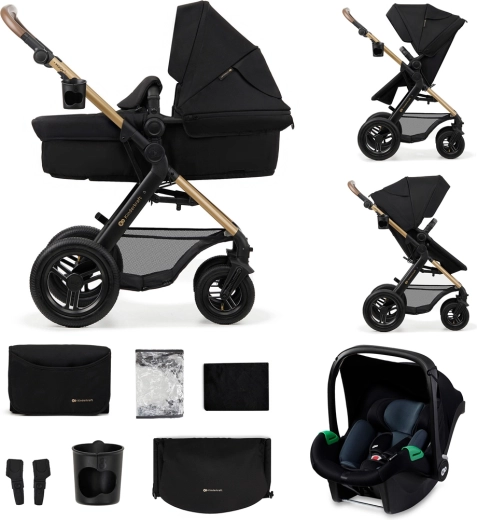 Kombineeritud lapsevanker Kinderkraft MOOV 2 AIR 3v1 Pure black