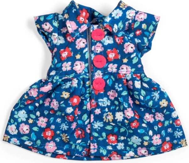 Bigjigs Toys dark blue floral dress for a 28 cm doll