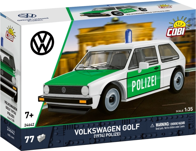 Cobi Volkswagen Golf I (1974) Polizei 1:35 – ehituskomplekt