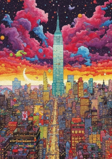 Pusle ART PUZZLE WOWO seeria: värviline New York 1000 tükki