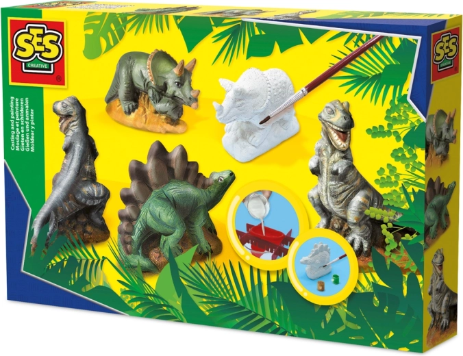 Dinosauruste kipsist kolmikkomplekt