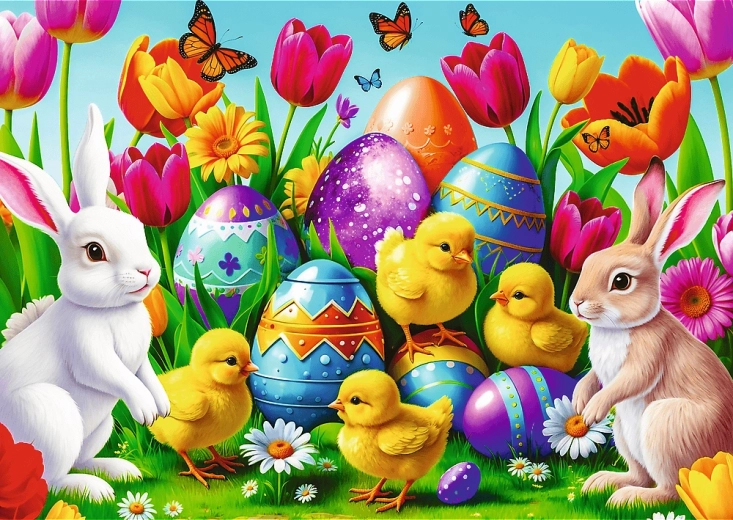 Puzzle TREFL „Lihavõtte aas“ 500 tükki