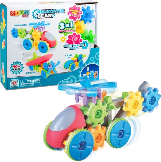 STEM building set helicopter and racing car 3-in-1 HAP-P-KID