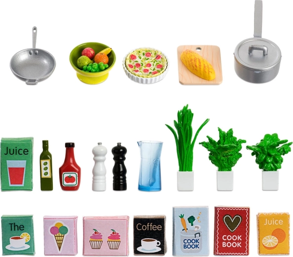 Lundby kitchen accessories and food for a dollhouse