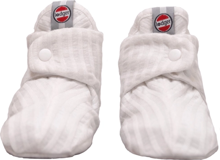 Lodger cotton booties seersucker cloud dancer 3–6 months - 1 piece