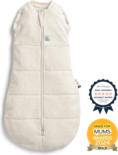 ergoPouch swaddle and 2-in-1 sleeping bag Cocoon Oatmeal Marle 3–6 months, 2.5 TOG