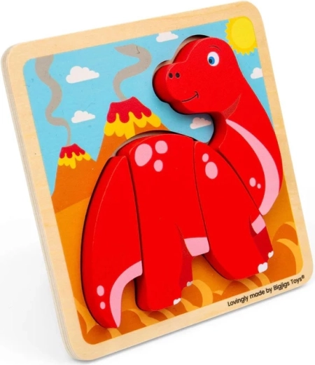 Bigjigs Toys wooden peg puzzle diplodocus