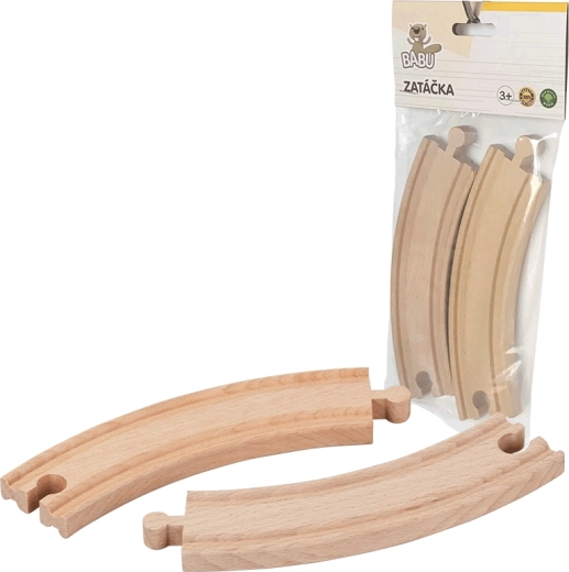 BABU puidust rööpad – kurv 17 cm, 2 tk
