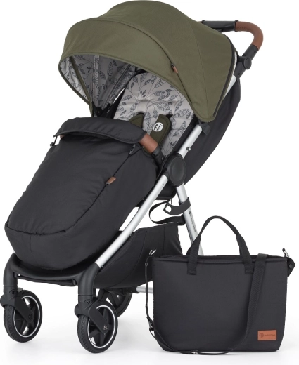 Petite&Mars sportkäru Royal3 silver mature olive