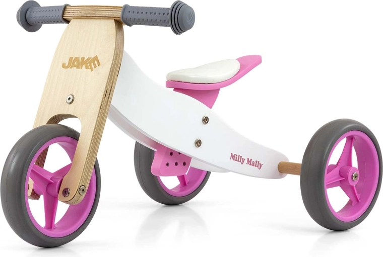 Milly Mally balance bike and tricycle 2in1 Jake classic pink - 1 piece