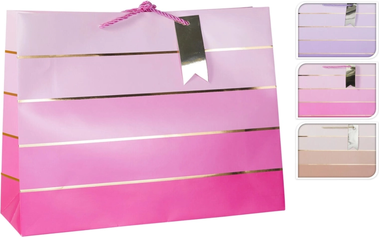 XL gift paper bag 40 × 30 × 10 cm, mix of 3 colors