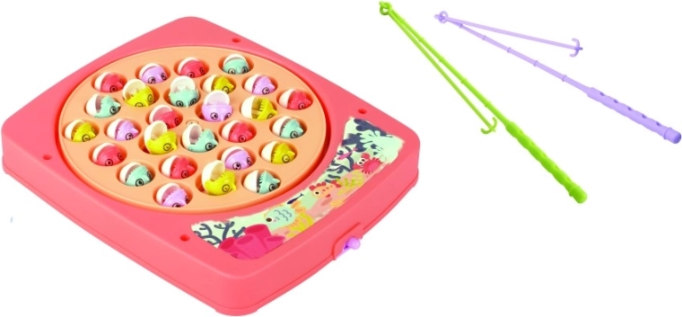 Battery-operated fishing game for 4 players