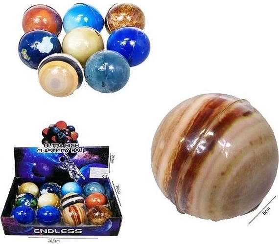 Superpõrkepall Planeedid 6 cm