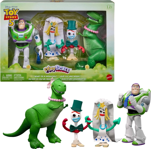 Mattel Disney Toy Story 5 PlayScale figuuride komplekt – Forky ja Karen Beverly pulmad