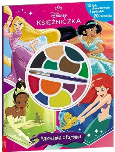 Disney printsessid – värviraamat vesivärvidega
