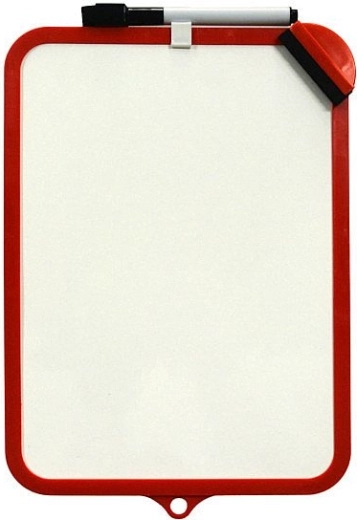 Kahepoolne kustutatav tahvel Concorde 19 × 29 cm, punane