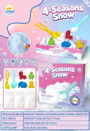 Kunstlik plastiline lumi koos tarvikutega