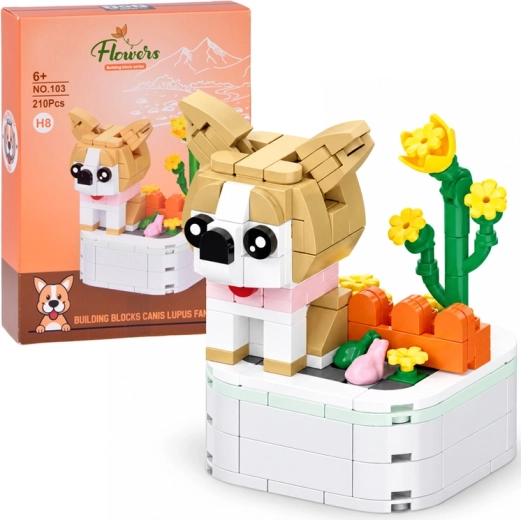 Shiba Inu koera ehituskomplekt alusel, 210 detaili