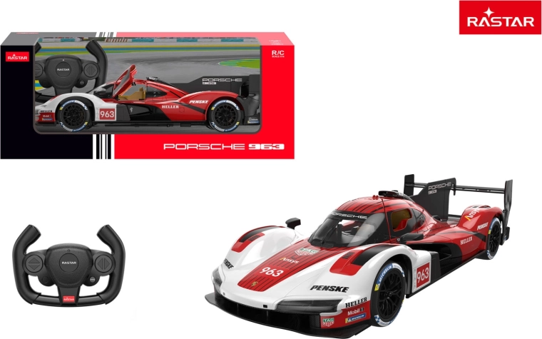 Rastar kaugjuhitav auto Porsche 963 LMDh 1:14 punane
