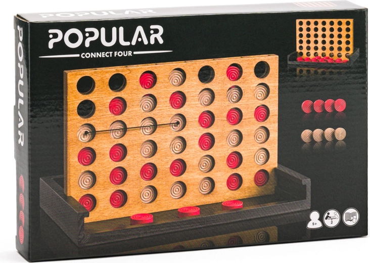 Wooden Strategy Game Connect 4