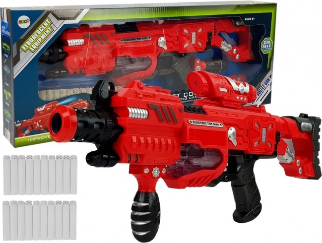 Luminous kids' gun with foam darts