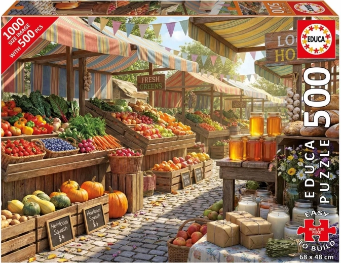Educa Puzzle Sunny Farmers' Market 500 Pieces