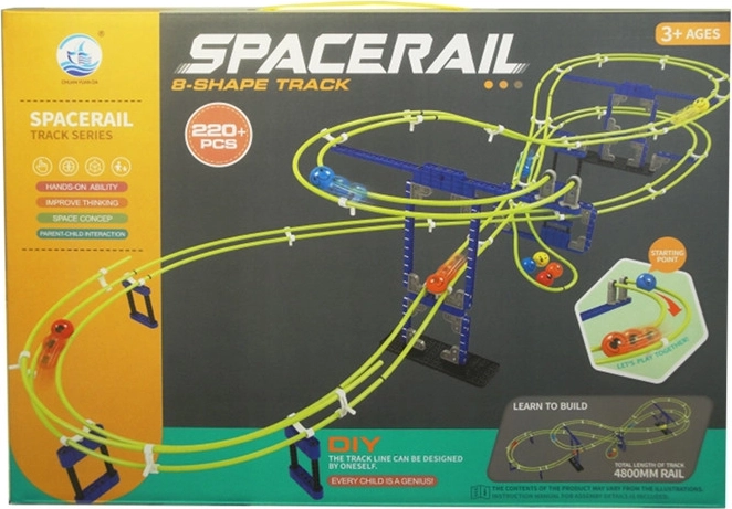 Two-level figure-eight marble run