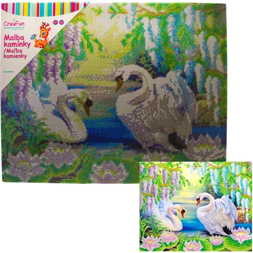 Teemantmaal – luiged 40 × 50 cm