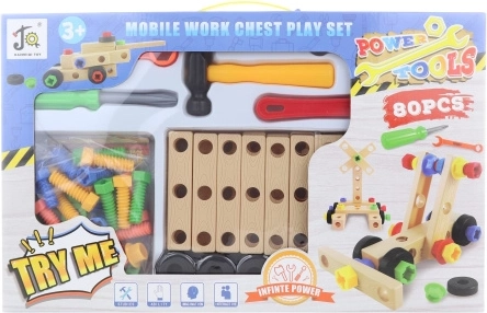 Screw-together construction set for kids – 80 pieces