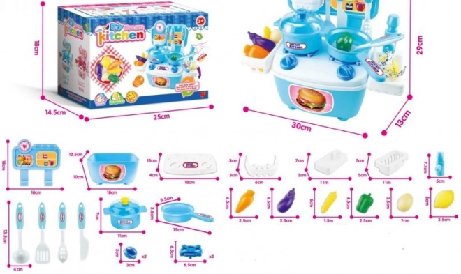 Sinine miniköök lastele