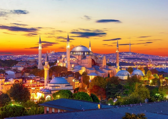 Puzzle ENJOY Hagia Sophia päikeseloojangul, Istanbul, 1000 tükki