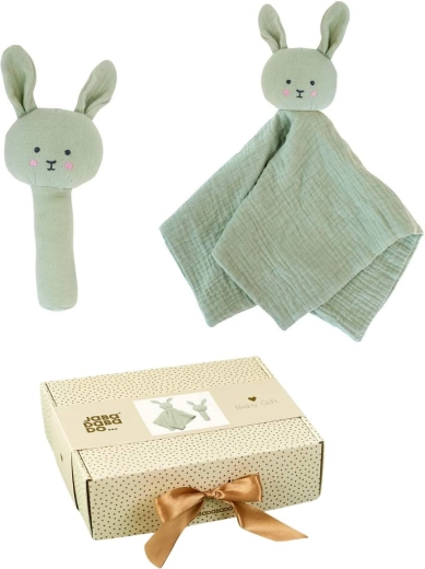 Jabadabado kinkekomplekt beebile kaisulapiga ja kõristiga bunny, roheline
