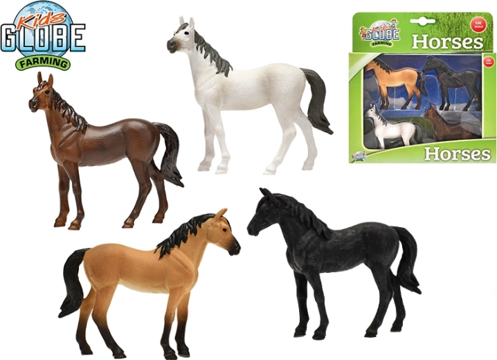 Kids Globe Farming hobusekomplekt 1:32