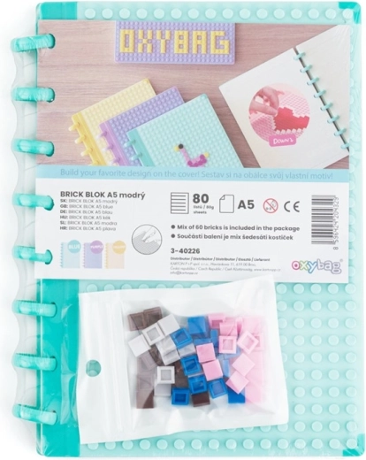 Creative A5 Notebook with Bricks – Blue