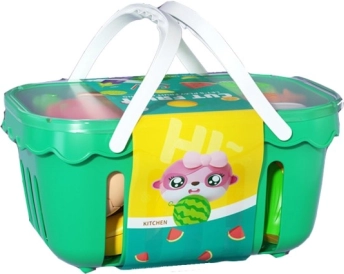 Basket with Cutting Fruits and Vegetables