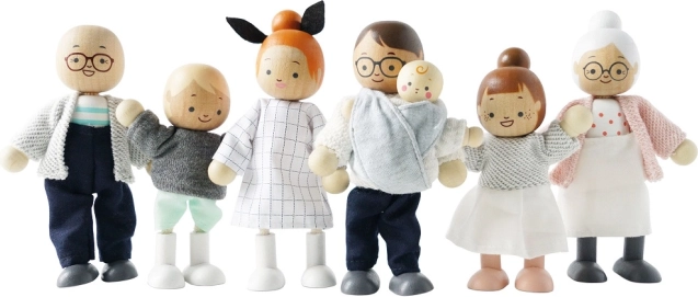 Puidust nukud „Minu perekond” – Le Toy Van