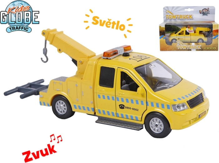 Kids Globe Traffic puksiirauto tulede ja helidega 16 cm
