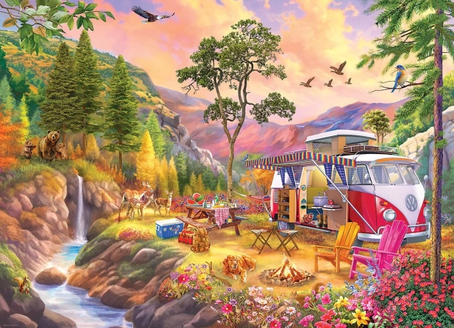 EUROGRAPHICS pusle VW Bussi motiiviga – telkijate paradiis 1000 tükki