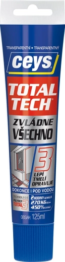 Universaalne liim ja hermeetik, läbipaistev 125 ml TOTAL TECH EXPRESS CEYS