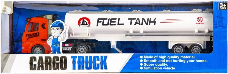 Paakauto kütusepaagiga, hooratta pull-back mehhanismiga, punase kabiiniga - 1 tk