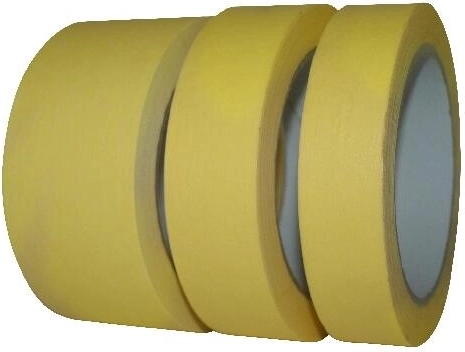 Crepe masking tape 25 mm × 50 m yellow up to 60 °C