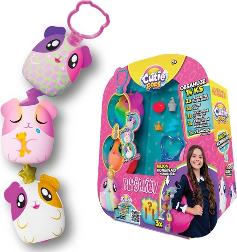 Cutie Pops mini plüüs üllatusega – komplekt 5 tk