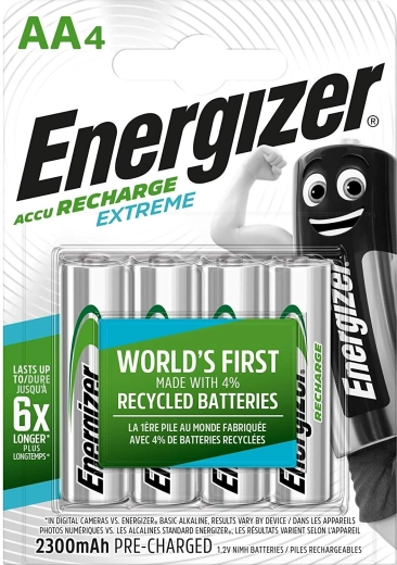 Energizer Extreme AA HR6 laetavad patareid 2300 mAh, 4 tk