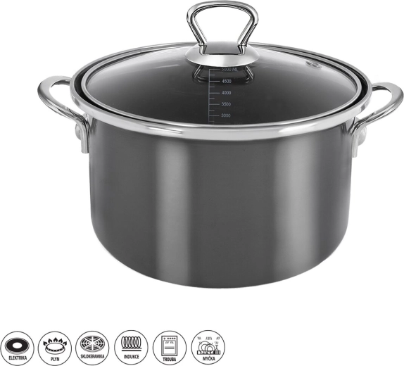 Pott METALIC Lem 5 l klaaskaanega