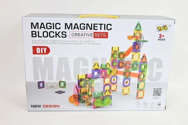 Magnetiline ehituskomplekt – kuulirada, 126 osa